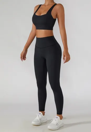 Nude yoga pants outdoor sports high waist slim fitness pants